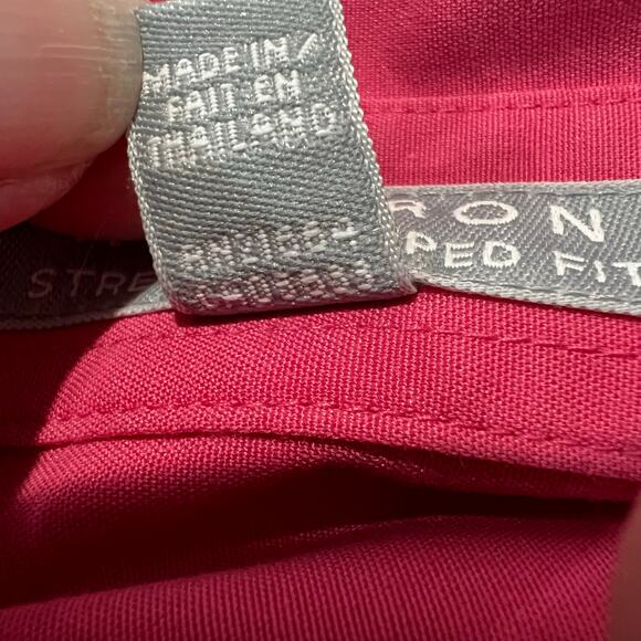 Foxcroft Non Iron Button Up Shaped Fit Top Women’s Size 18W Pink Stretch - Picture 6 of 10